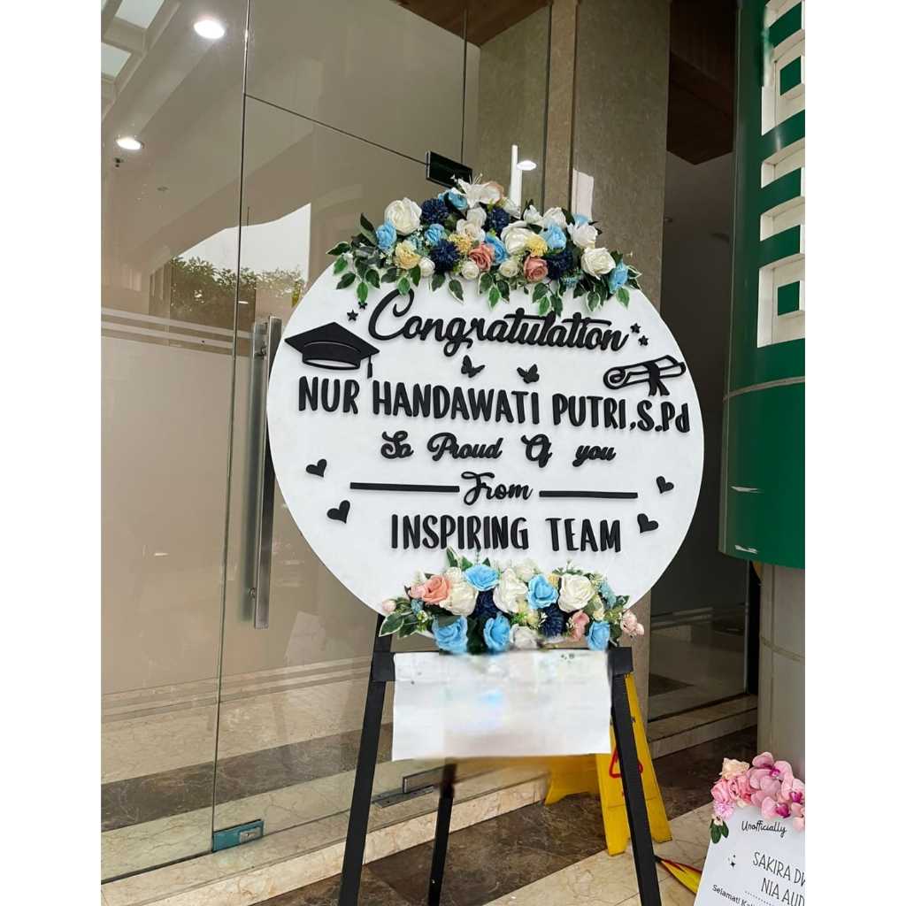 RENTAL / SEWA PAPAN BUNGA RUSTIC BULAT PAPAN BUNGA RUSTIK LENGKAP