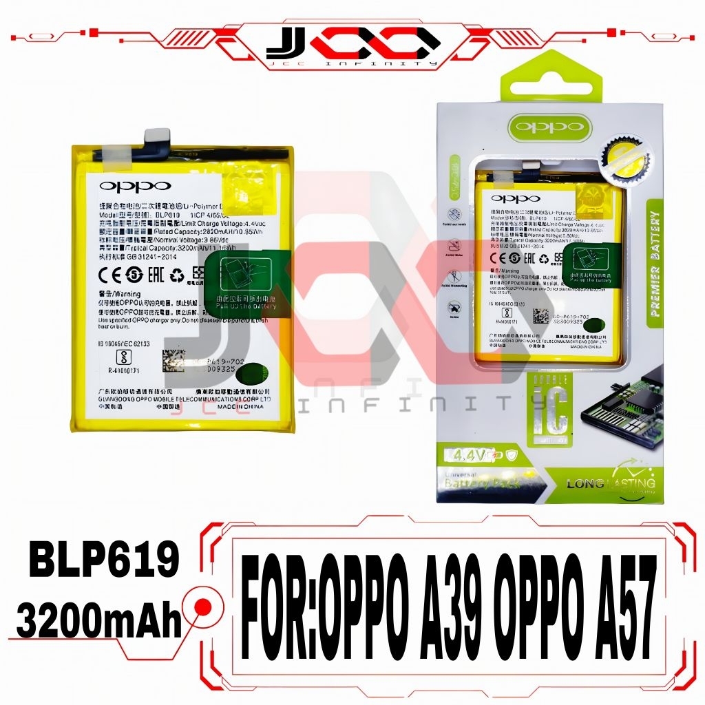 BATERAI BAT 100% ORIGINAL OPPO BLP619 OPPO A39 OPPO A57 BATERAI BAT