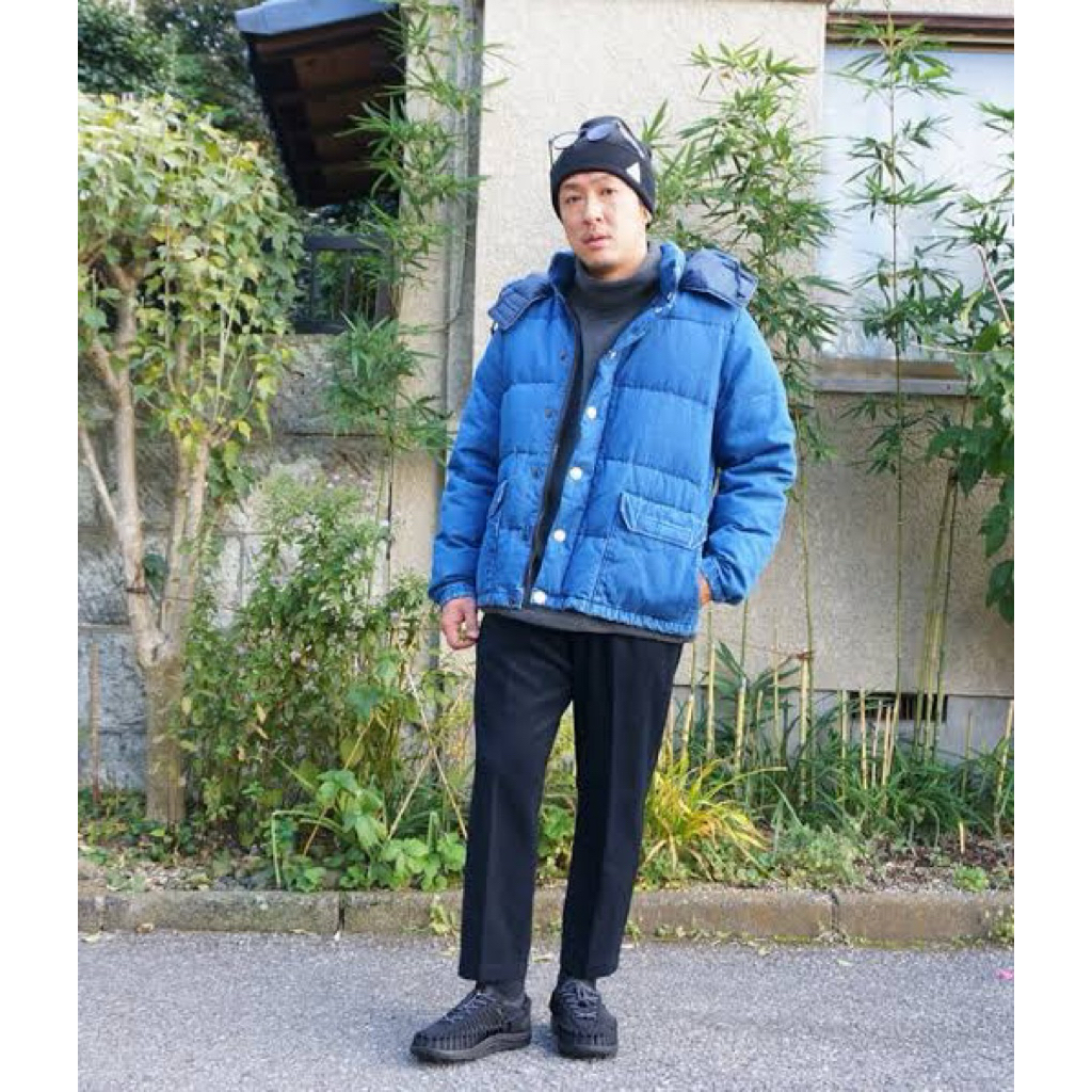 rare item winter jacket gold X sugar cane X arkstandart denim goose down bulu angsa super cakep bang