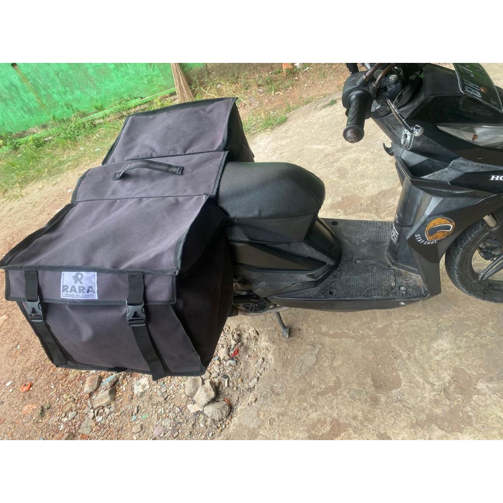 ambung tas obrok tas paket tas kurir keranjang motor sadle bag tobos alongalong obrok