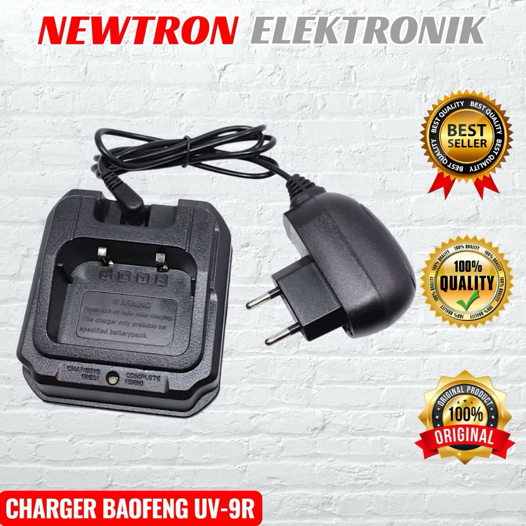 Charger HT Baofeng UV9R Original Asli Desktop Adaptor Compatible Pofung Pxton 7700P 8600P BF A58 UV-