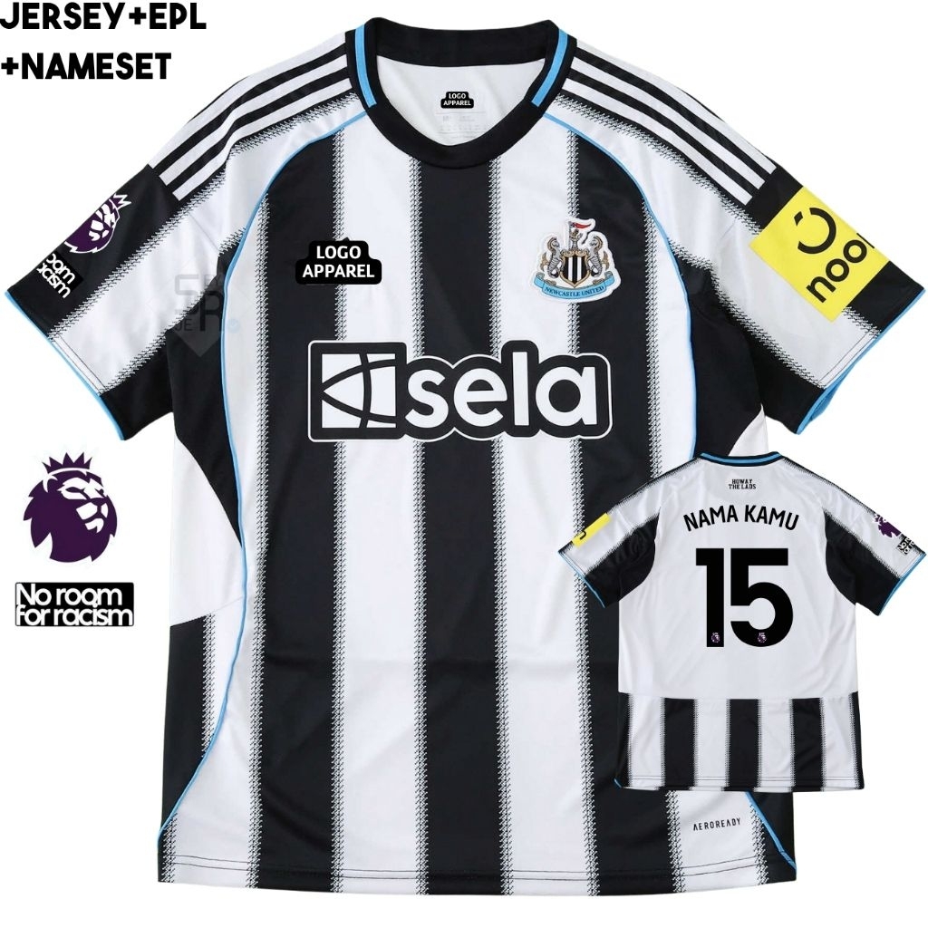 Jersey Newcastle United Home 2025 2026 - Jersey Newcastle Terbaru Grade Original