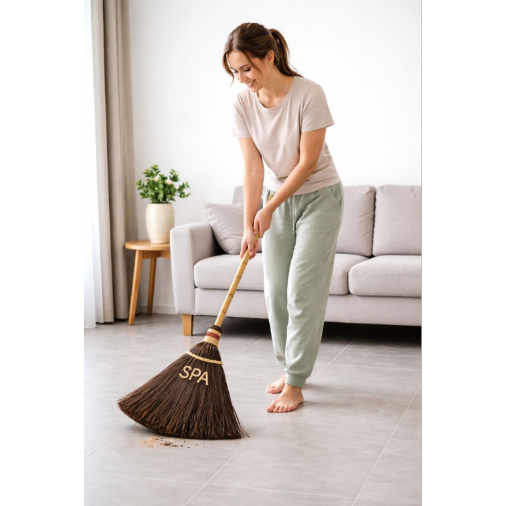 Sapu Ijuk Batang Rotan Asli