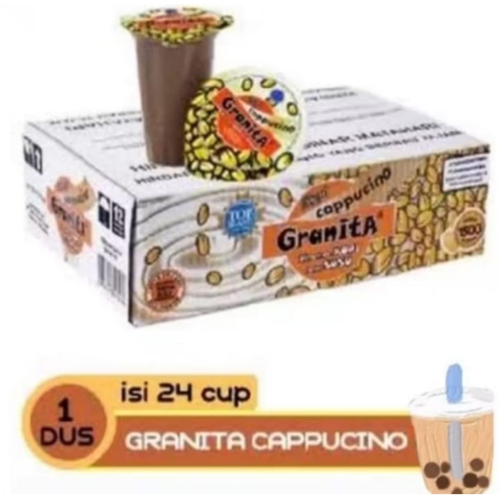 granita cap 175 ml rasa kopi susu 1 dus isi 24 cap