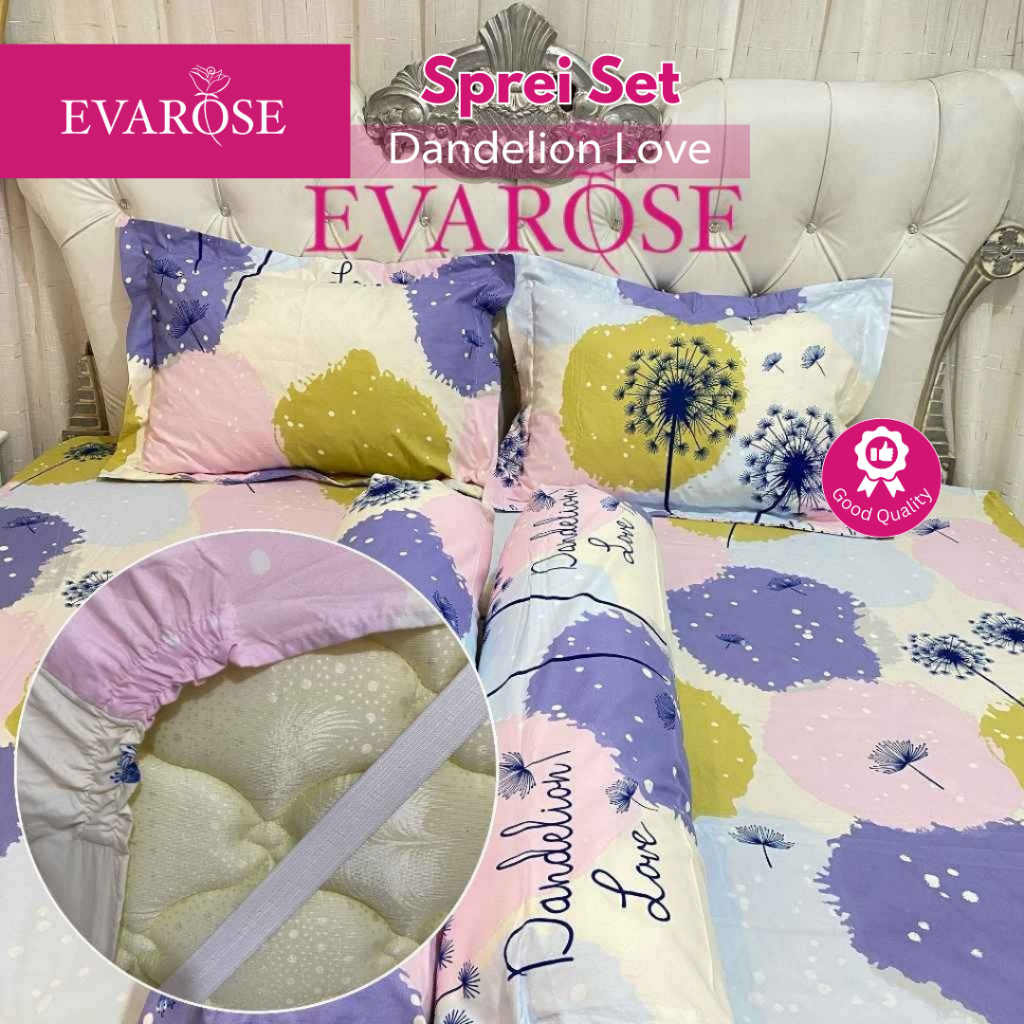EVAROSE - SPREI SET T40 UKURAN  120 x 200 MOTIF CANTIK