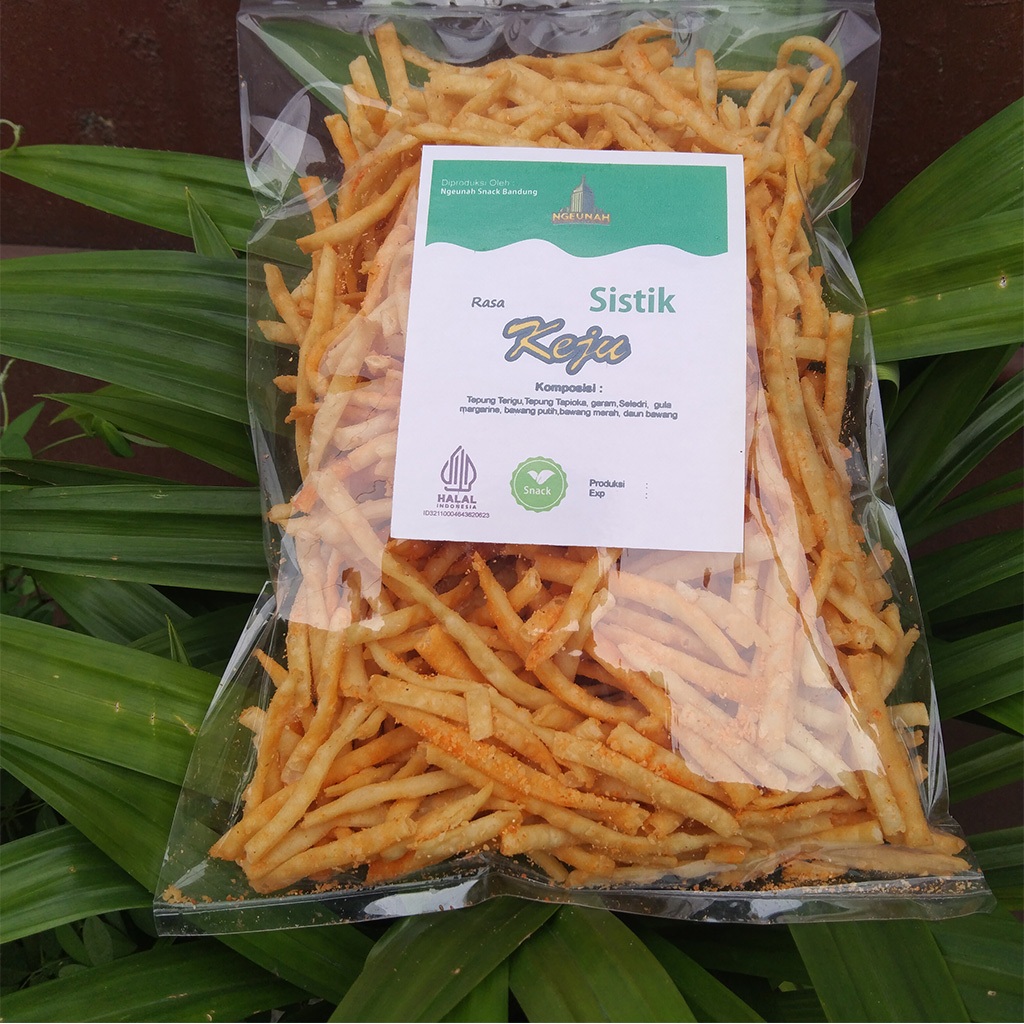 1kg Stik Bawang Renyah Gurih - Sistik Rasa Keju Tabur