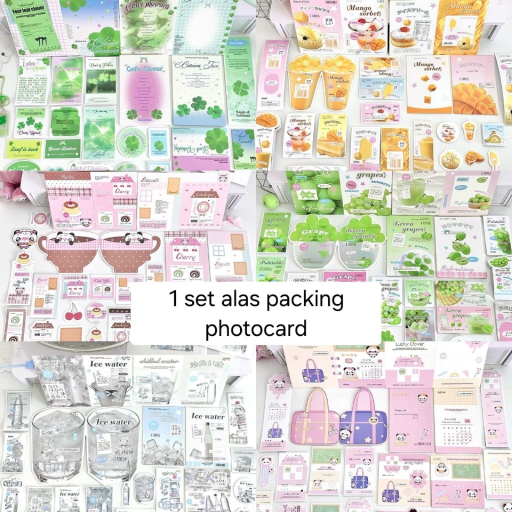 [BACA DESKRIPSI] part 2 set alas packing photocard kpop sticker set perlengkapan packing motif lucu