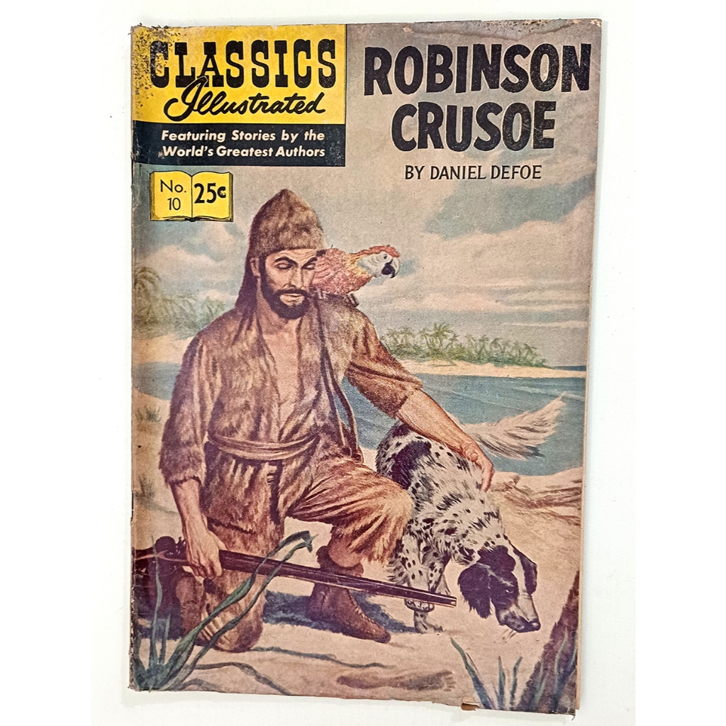 Robinson Crusoe – Classics Illustrated No. 10 | Gilberton Publications | 1940s–1950s | by Daniel Def