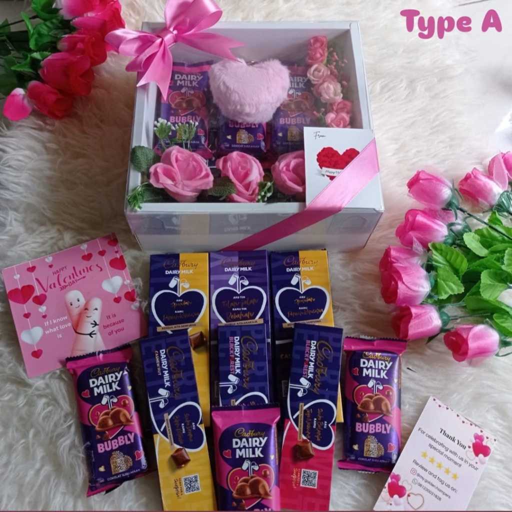 Kado Valentine / Hampers Cokelat Cadbury Dairy Milk / Kado Ulang Tahun / Anniversary