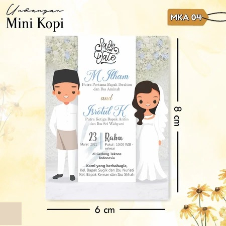 Undangan Mini Kopi Murah Minimalis Simple