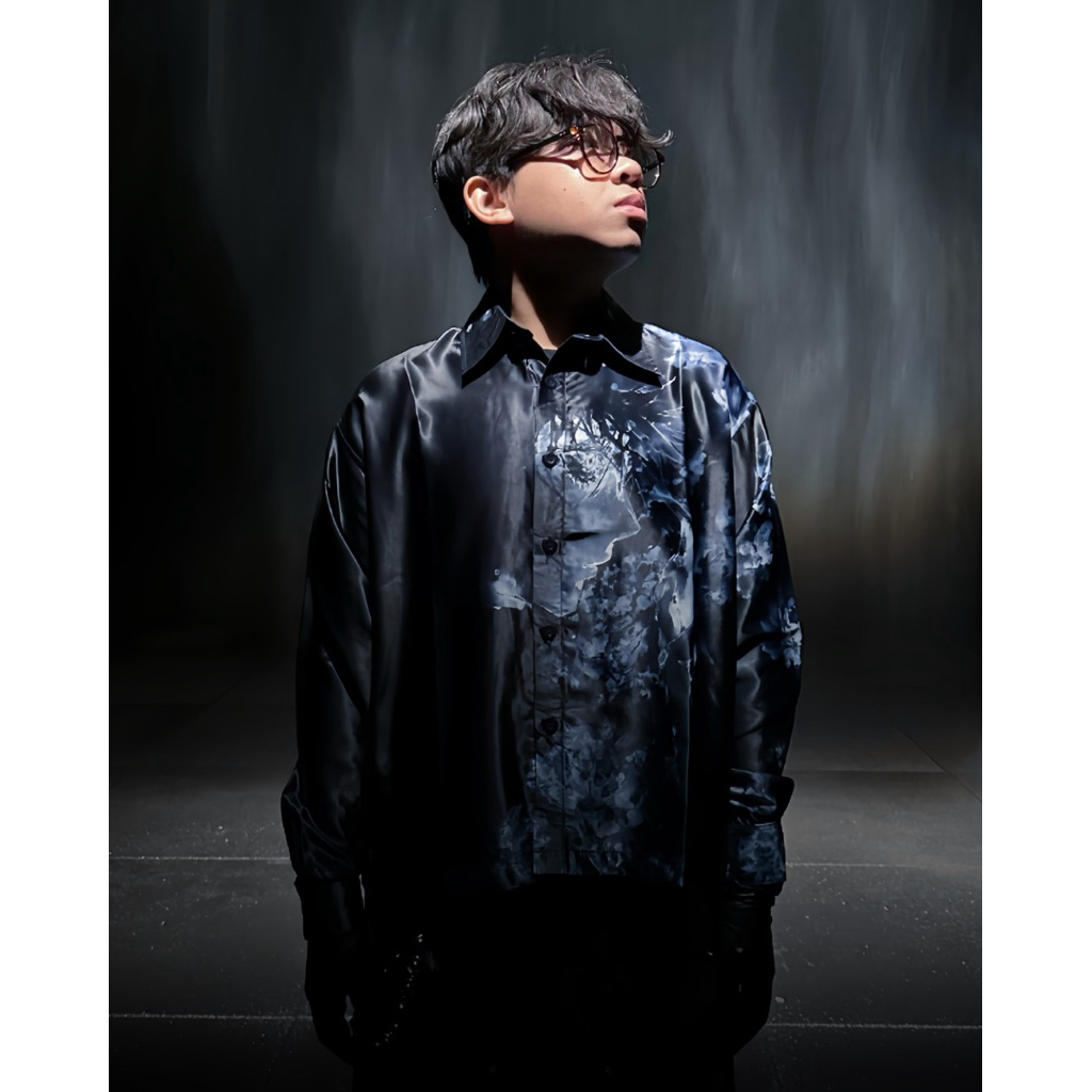 Hishiro Honored One Long Sleeve | Kemeja Satin Silk Lengan Panjang Anime | Gojo Satoru -Jujutsu Kais