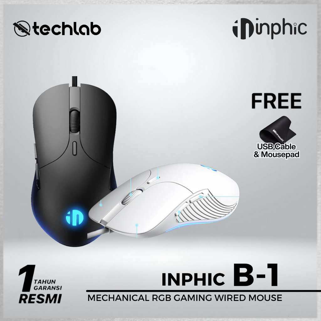 Inphic B1 / B-1 Gaming Mouse Wired Silent Click Mouse Gaming PC & Laptop