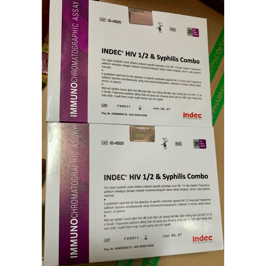INDEC Hiv Syphilis Combo Isi 25 exp 2027