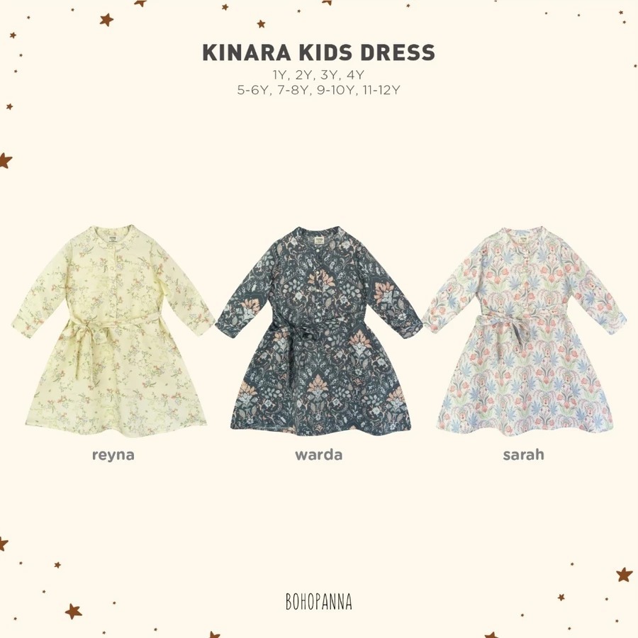 Bohopanna Kinara Kids Raya Dress Set Muslim Anak