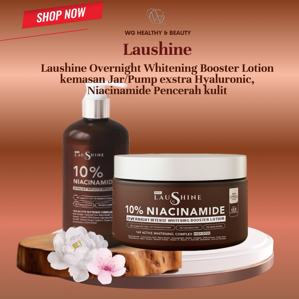 [PASTI ORI]HB Laushine Overnight Whitening Booster Serum, HB khusus malam untuk pemula ada Pengelupa