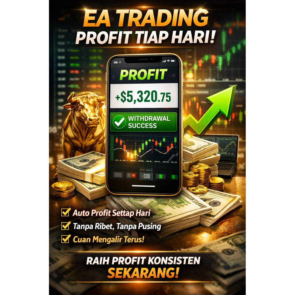 EA Trading Auto Profit Konsisten 100–1000% | Full Auto | Anti MC | Garansi Uang Kembali