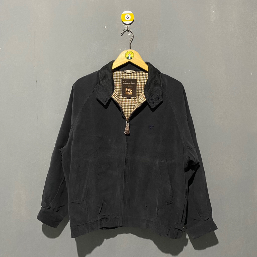 Harrington Jaket Casual Bahan Suede