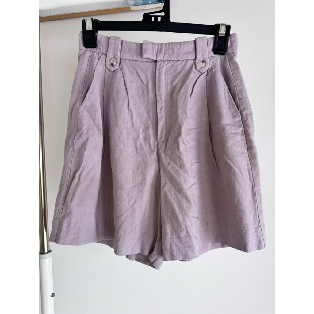 Love Bonito Linen Pants Lilac