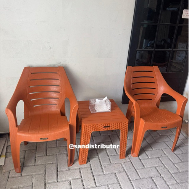 1SET MEJA KURSI NAPOLLY / MEJA KURSI TERAS PW 678