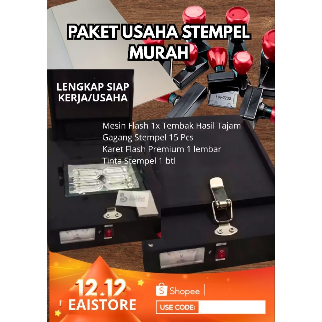 PAKET SET USAHA STEMPEL FLASH
