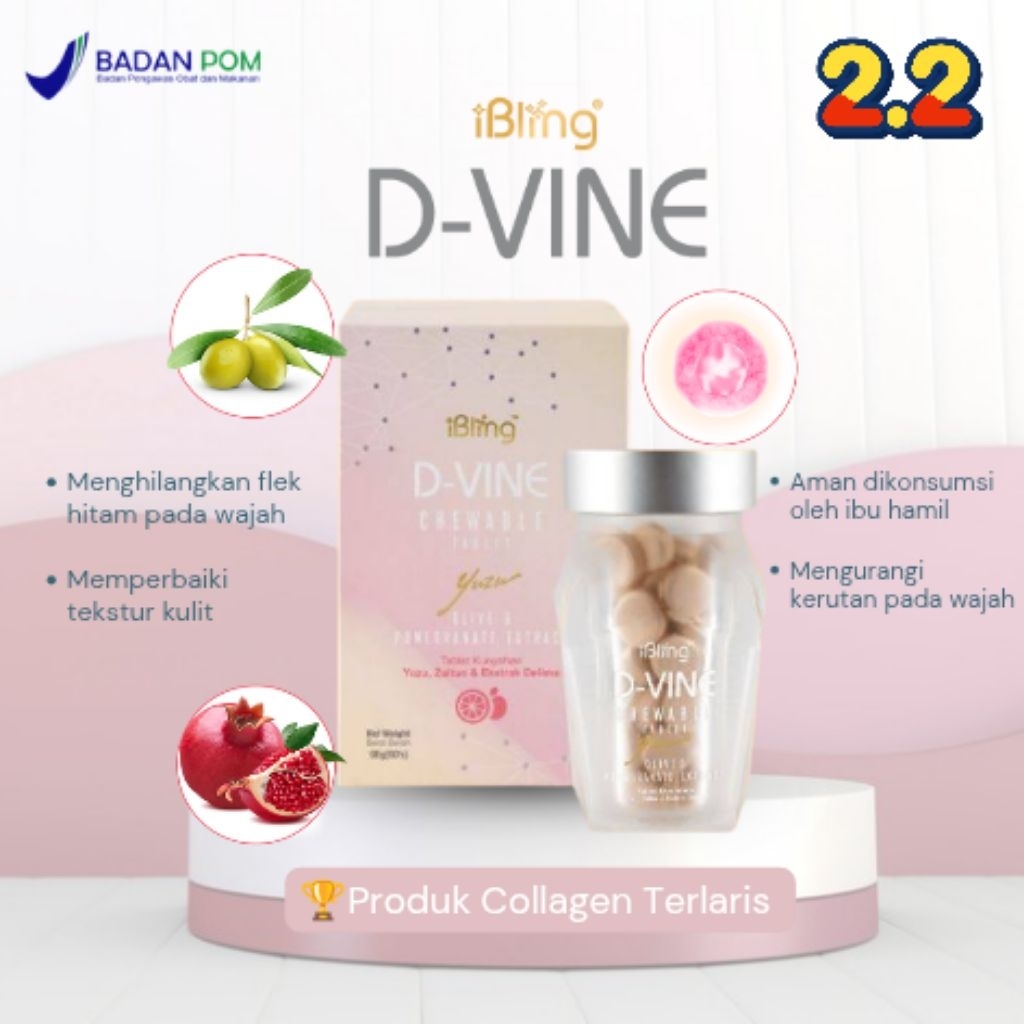 DVINE Kolagen Anti Aging Terbaru Ecer 30 Butir
