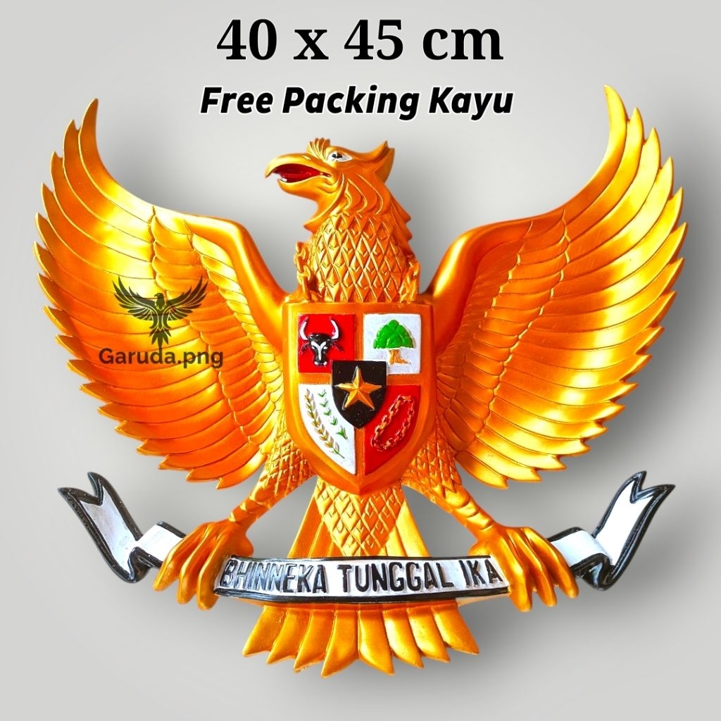 Lambang Garuda Pancasila Hiasan Dinding Patung Burung Garuda Ukuran 40x45 3D