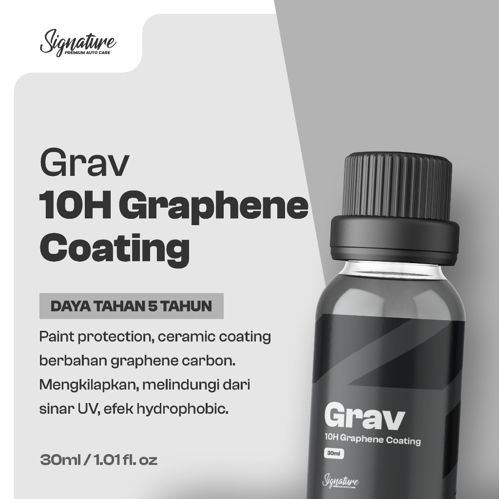 Signature - GRAV ( 10H Graphene Ceramic Coating ) Ceramic Coating Pengkilap Paint Protection Mobil M