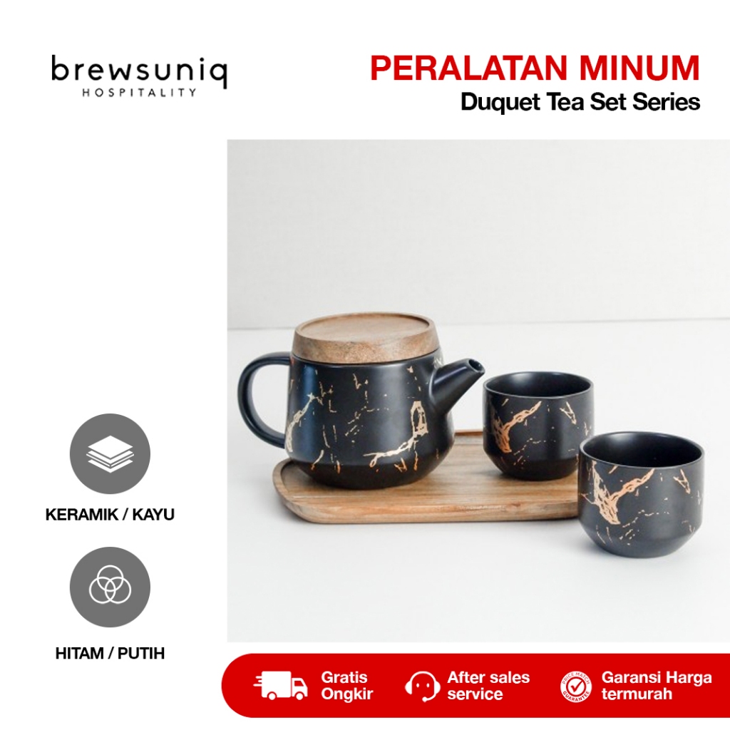 Brewsuniq - Duquet Tea Set Series / Teapot Set Cantik Unik Estetik Minimalis