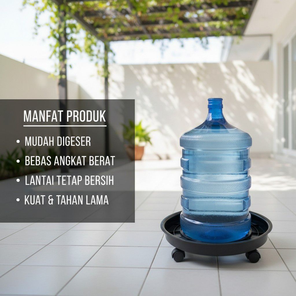 troli tatakan penggeser tinggal tarik Galon air ember cat tabung gas dan jerigen