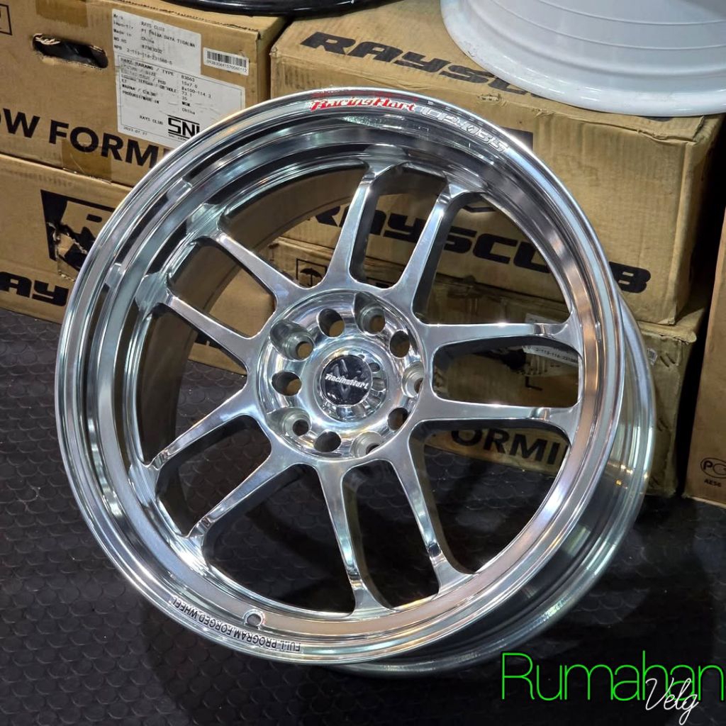 velg bmw ring 18 racing hart flow forming pcd 5x120 lebar 8,5 - 9,5 velg racing bmw r18 velg bmw e46