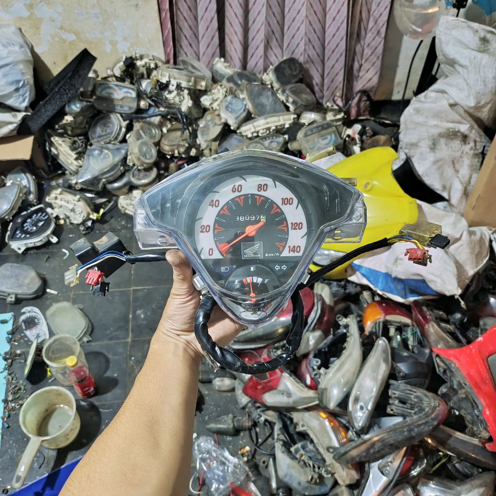 SPEEDOMETER KILOMETER HONDA BEAT KARBU FULLSET ORIGINAL