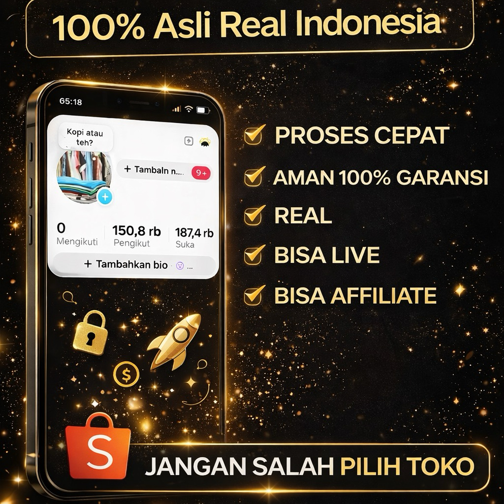 Akun Tiktok Follower Indo Real Organik Konten FYP Bisa Live