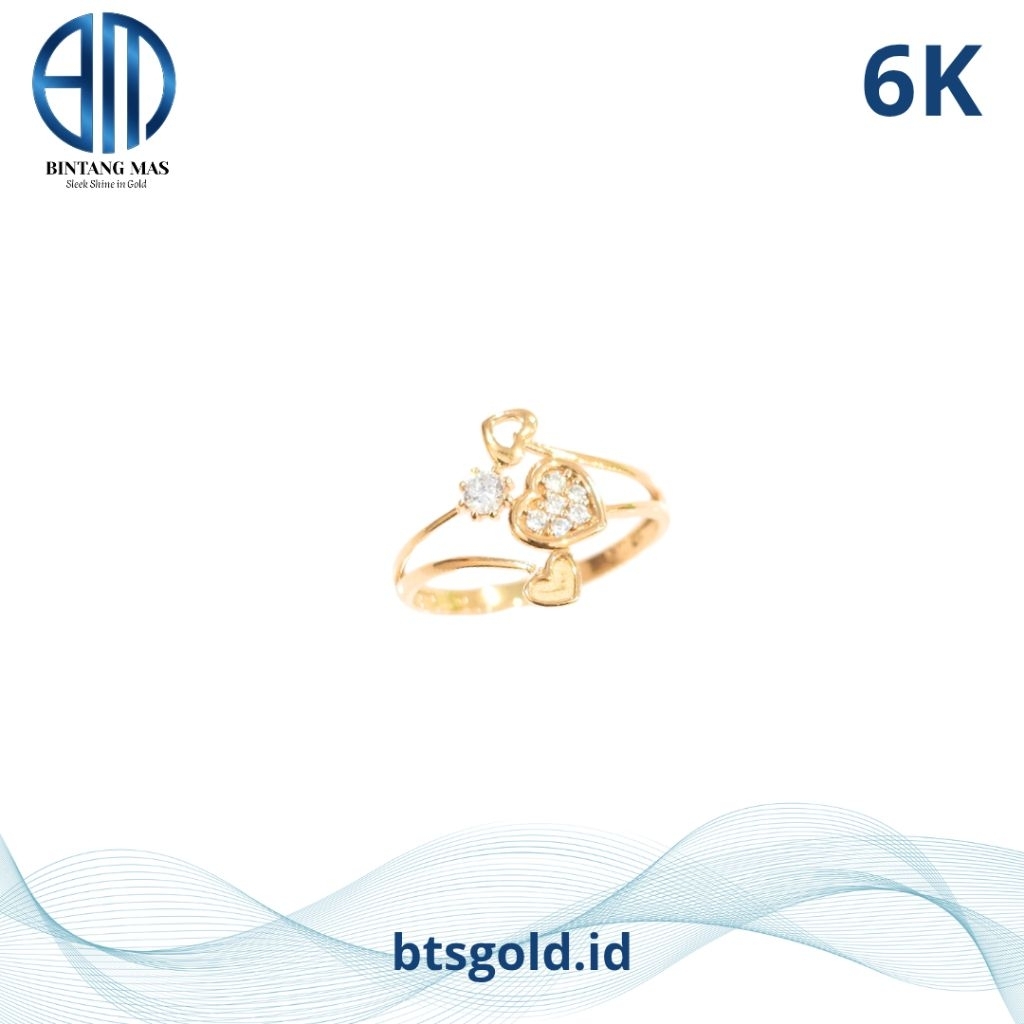 Cincin Love Permata Emas Asli