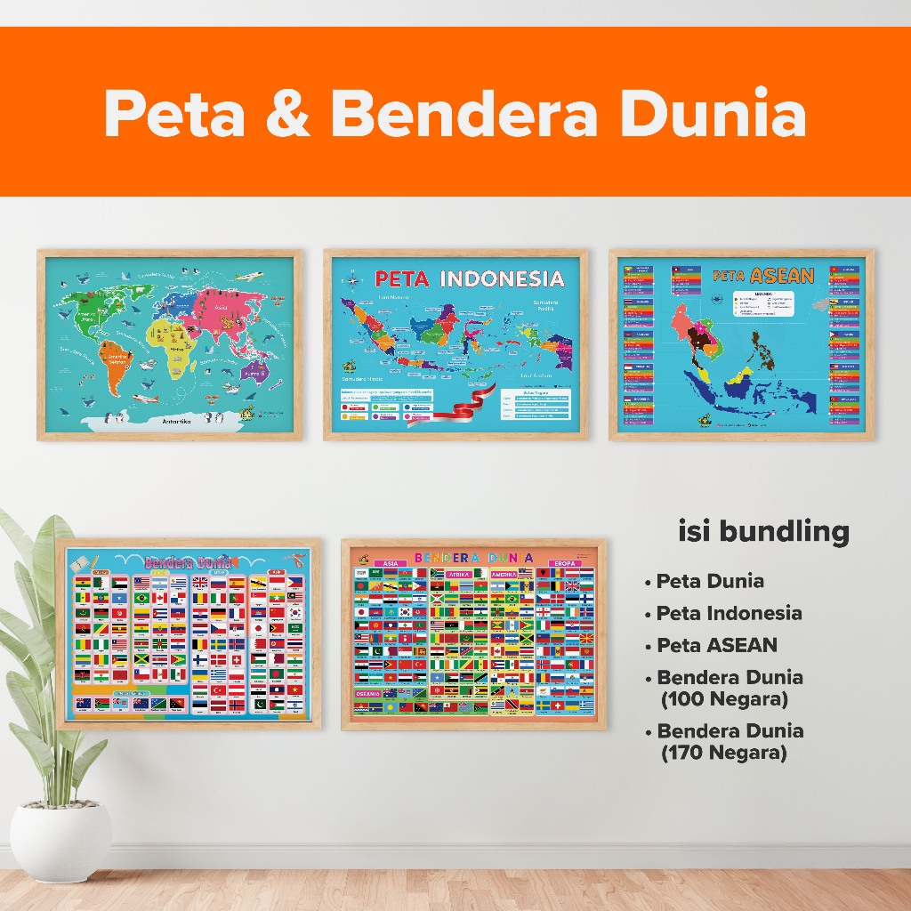 Poster Alat Peraga Edukasi Geografi Lapisan Bumi Atmosfer Siklus Batuan Gunung Berapi Bentang Alam P