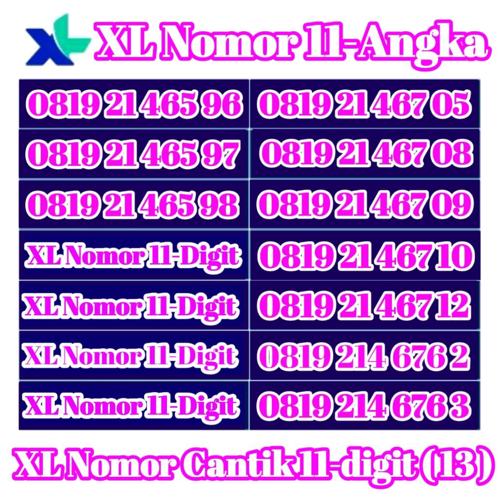 promo perdana XL Nomor cantik 11digit(Cek Deskripsi)