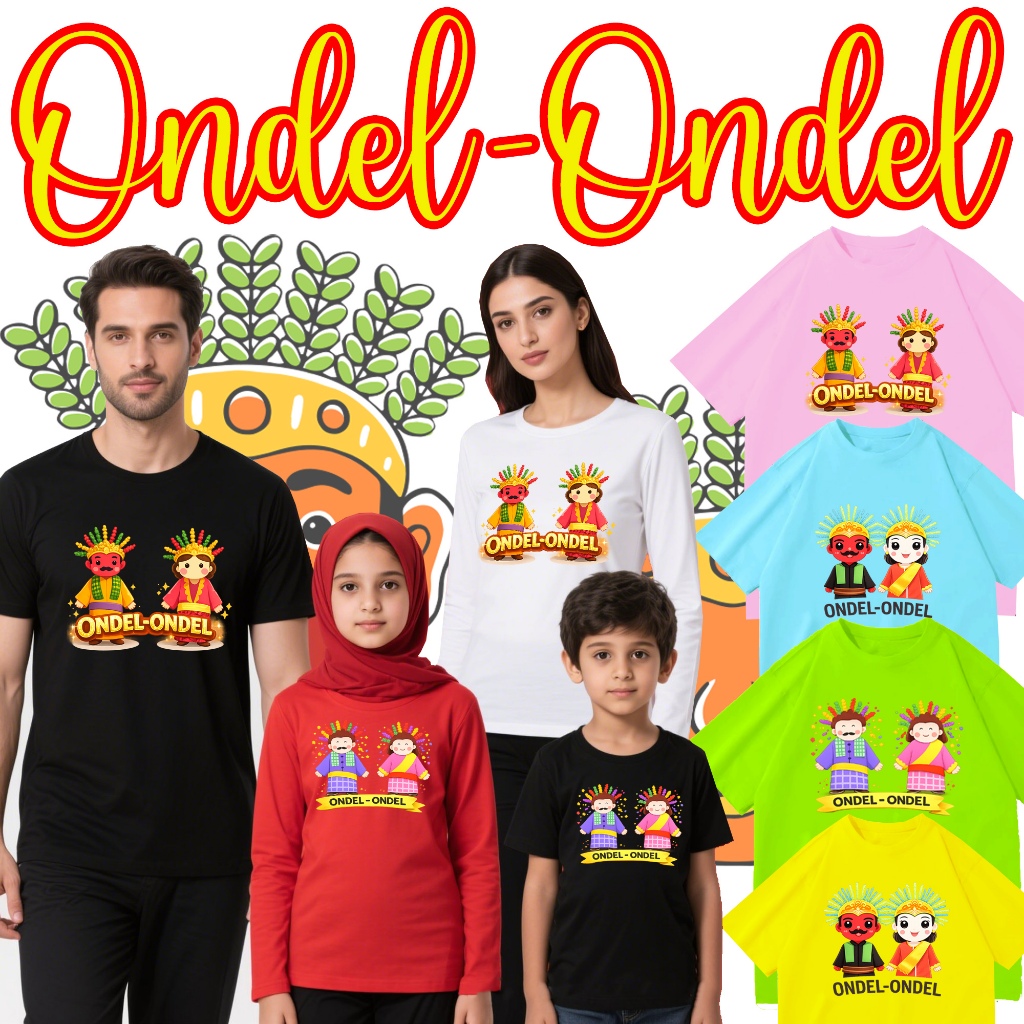 HOONEYBEE - KAOS ONDEL ONDEL TSHIRT BAJU ONDEL2 KAOS ONDEL-ONDEL
