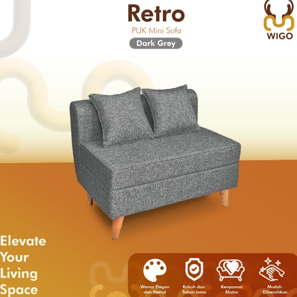 Citra Furniture WIGO Sofa Puk Kecil L Putus Retro CTR1