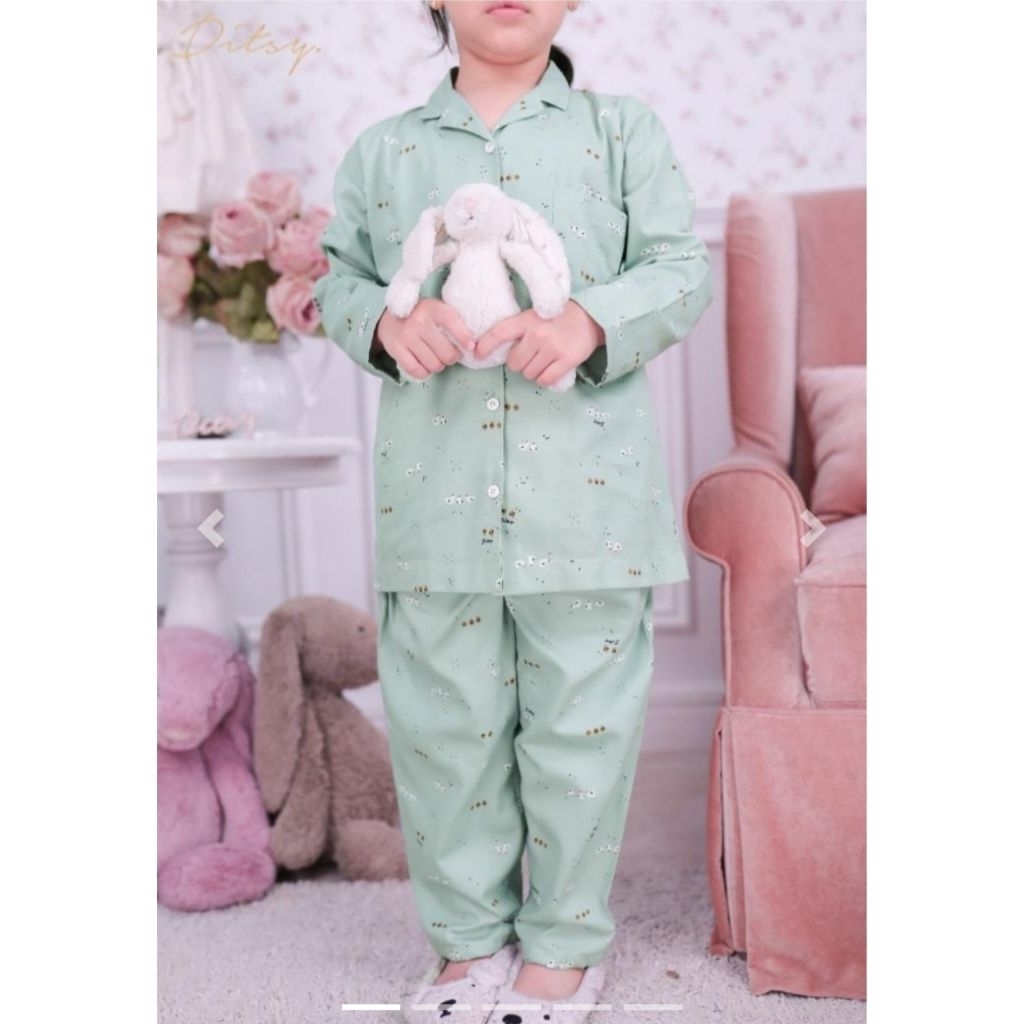 DITSY OFFICIAL - LITTLE LONG CHICK SAGE PAJAMAS SIZE 5 KATUN PINOT