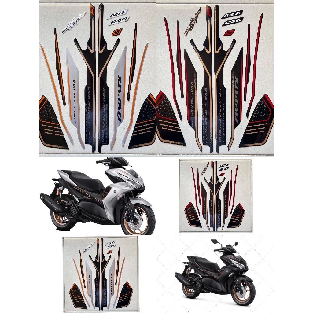 stiker striping motor Yamaha aerox 155 type ABS tahun 2023