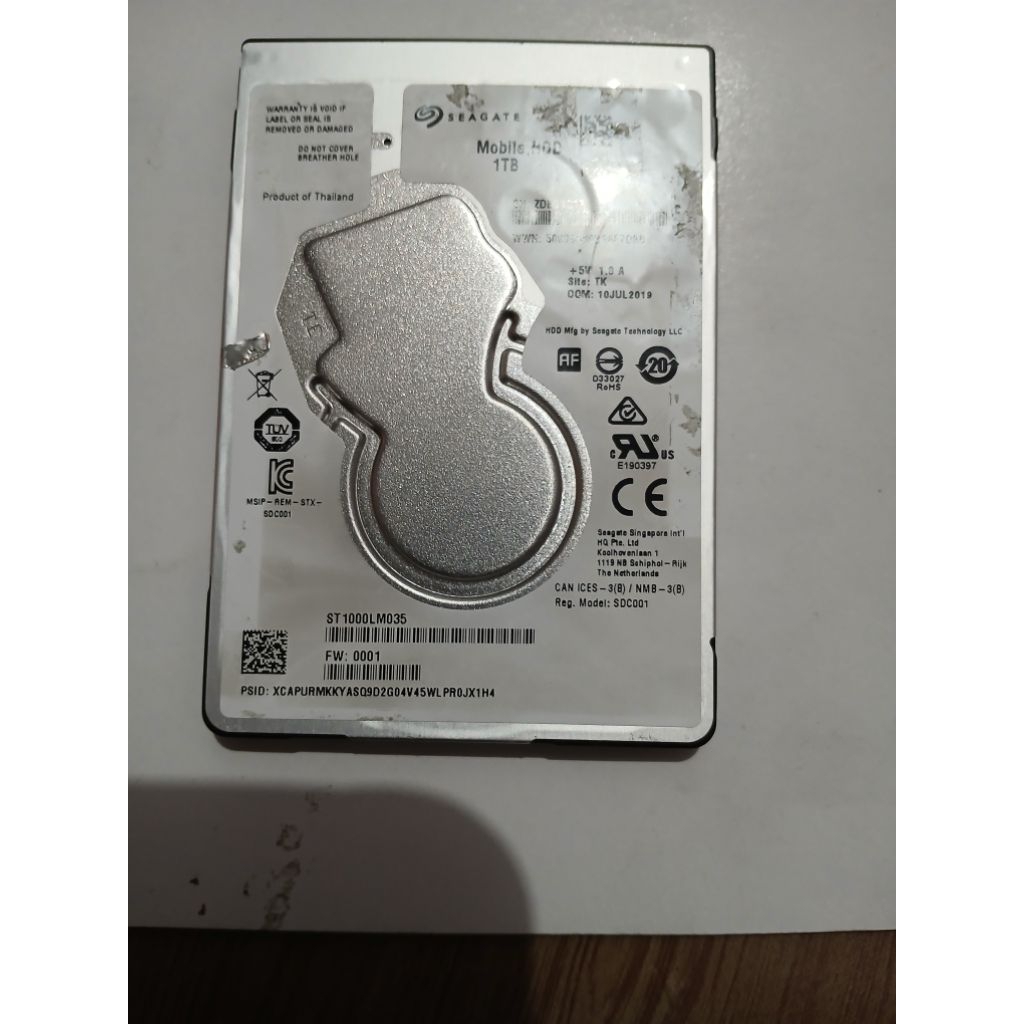 Hard disk laptop 2,5 inch 1TB SEAGATE sentinel 100%