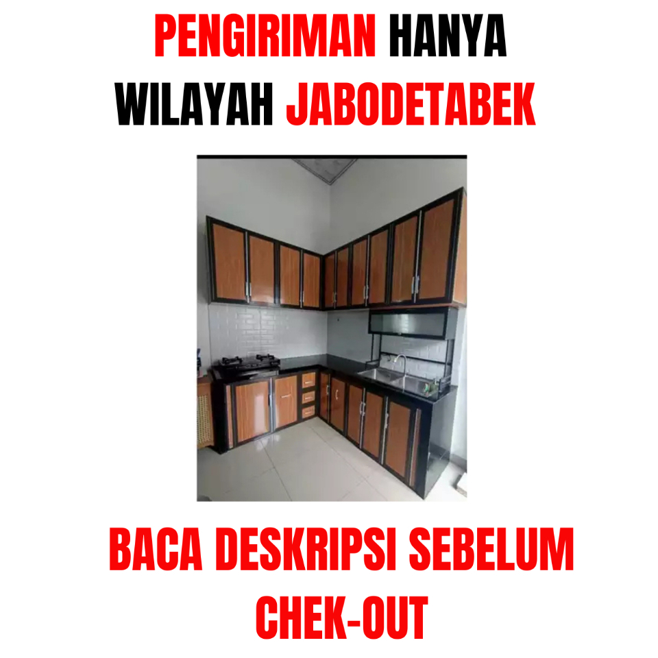 BACA DESKRIPSI / CHT TOKO / Kitchen set full acp / Kitchen set letter L / Kitchen set aluminium / Ki