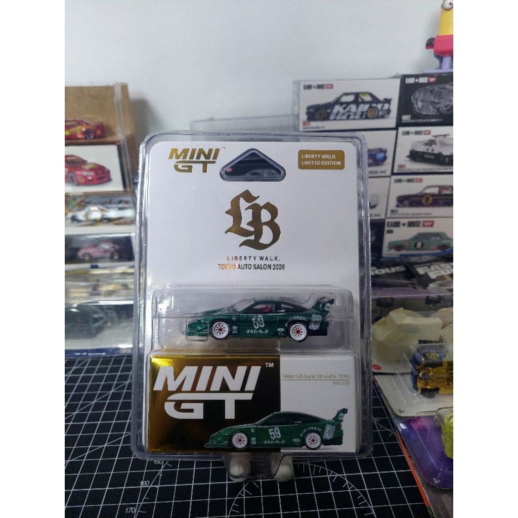 MINI GT (LIMITED EDITION) EXCLUSIVE PACKAGING NISSAN 180SX LBWK TOKYO AUTO SALON (TAS) 2026