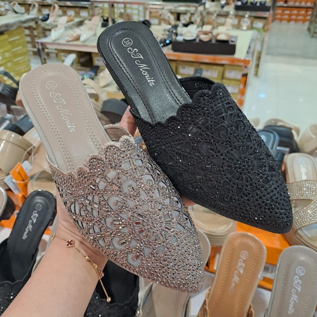 sepatu bustong pesta wanita st.moritz hak 5 cm