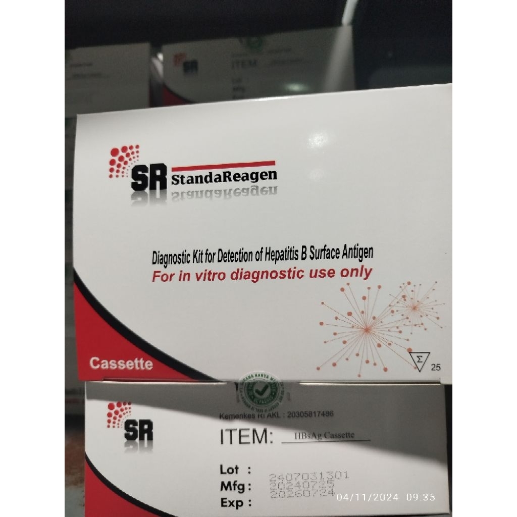 hbsag casette 25 tes