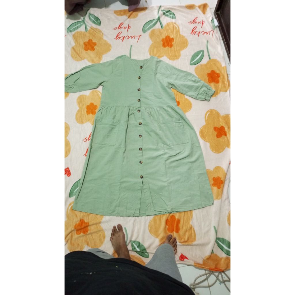 Dress Wanita Hijau Mint baju wanita