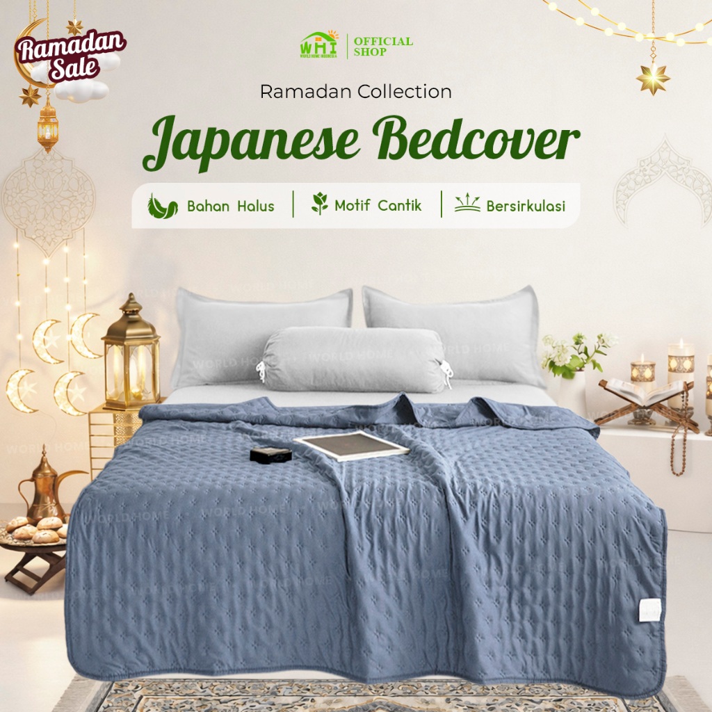 World Home - Selimut Polos Jepang Halus Lembut Bahan Microtex + Dacron Blanket Selimut Lembut Halus