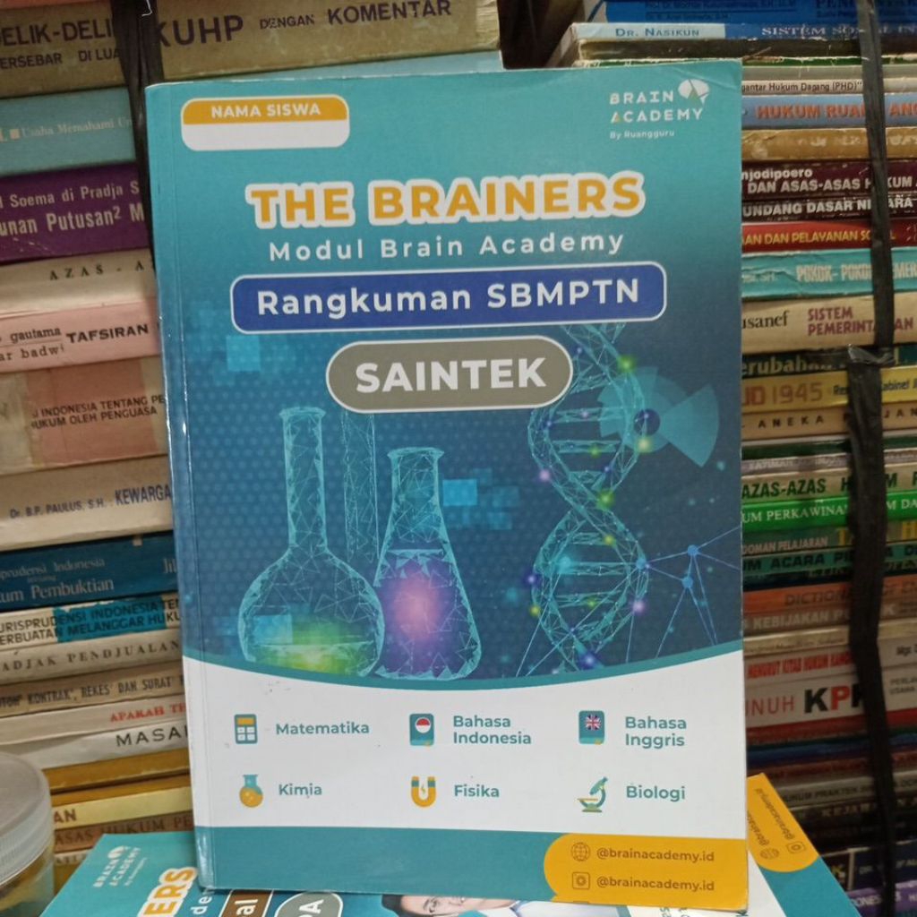 THE BRAINERS MODUL BRAIN ACADEMIY RANGKUMAN SBMPTN SAINTEK BUKU BEKAS