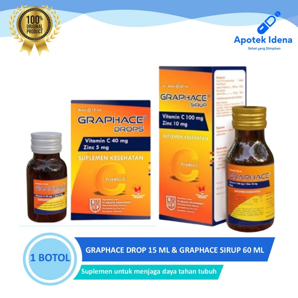 GRAPHACE Sirup 60ml dan Drop 15ml - Multivitamin C & Zinc Vitamin Anak Bayi Sehat