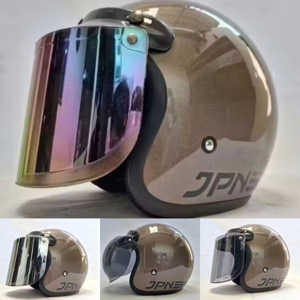 Helm jpn bogo retro warna granito glosy