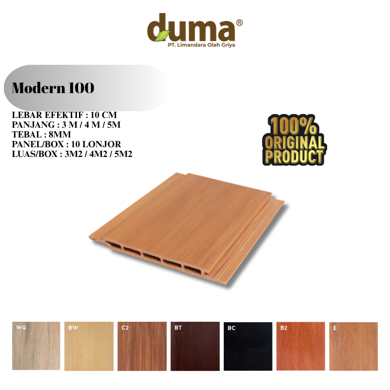 DUMA WPC MODERN 100 - Panel Dinding & Plafon WPC